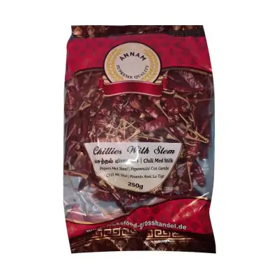 Annam chillies with stem 100g
