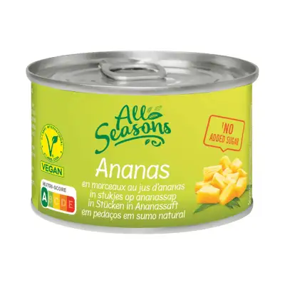 All. Seasons Ananas Stukjes 560g